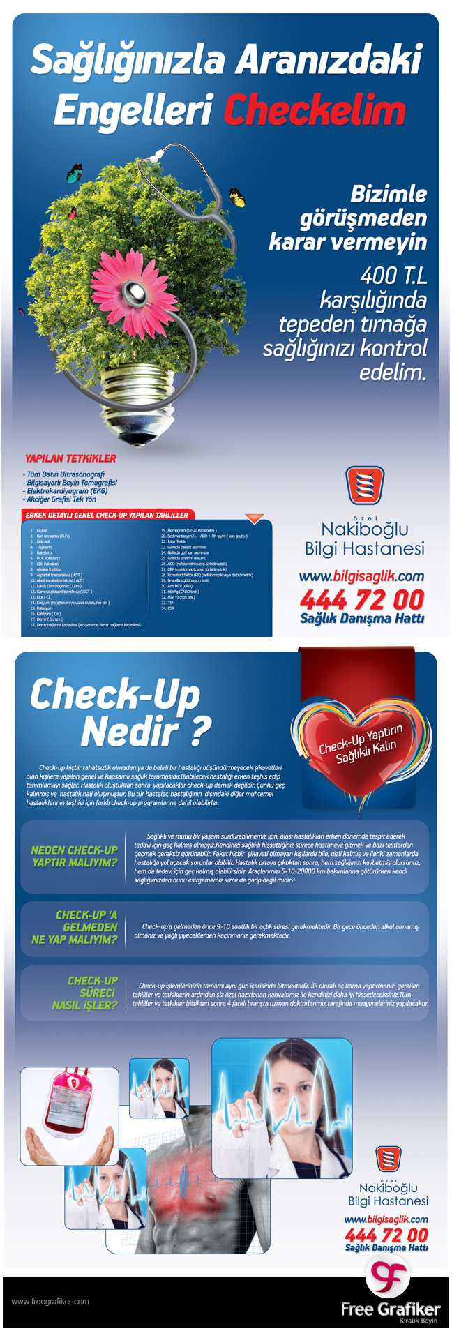 Nakiboğlu Hastanesi Dergi Reklamı Tasarımı