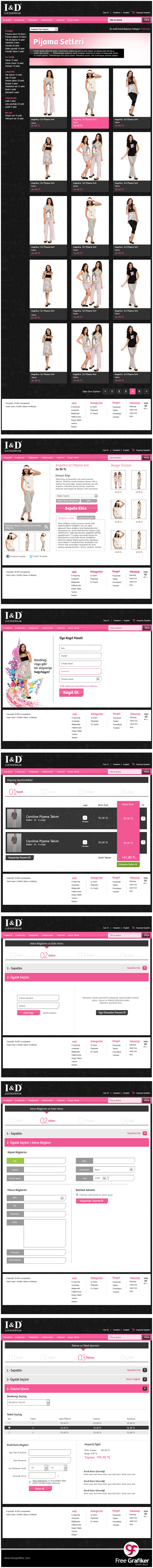 id.com.tr e ticaret sitesi alt sayfa arayüz tasarımları