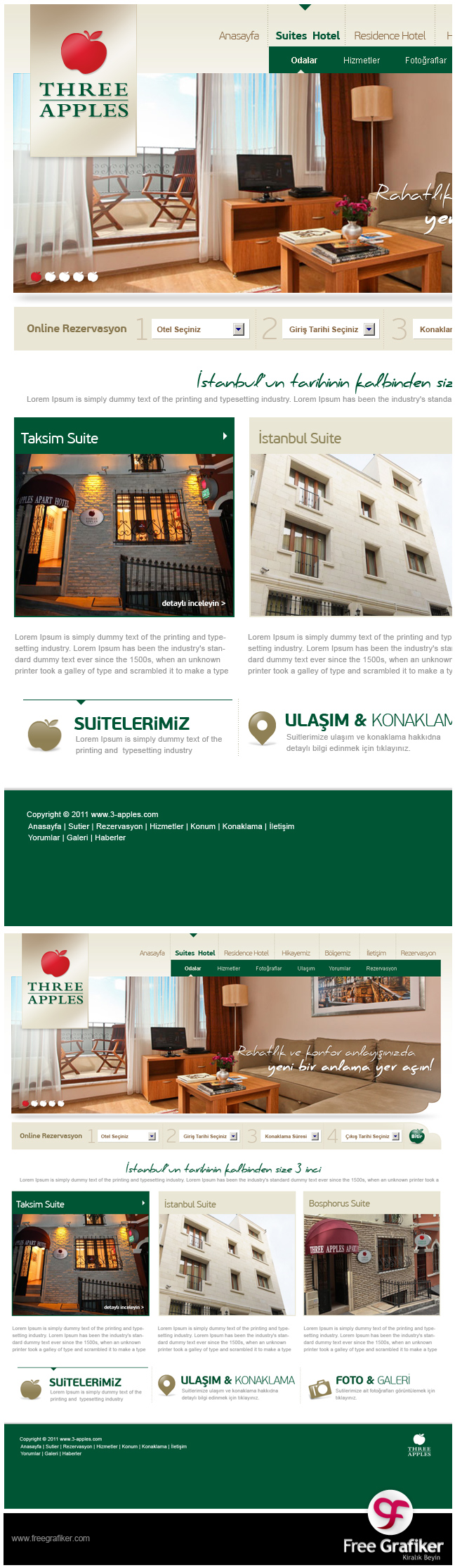 Three Apple Hotel Sitesi Web Tasarımı Three Apple Hotel Sitesi Web Tasarımı