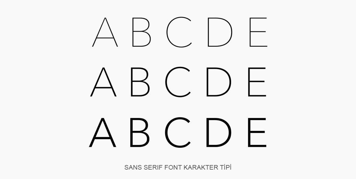 Sans Serif Font Yazı Karakteri Tasarımları