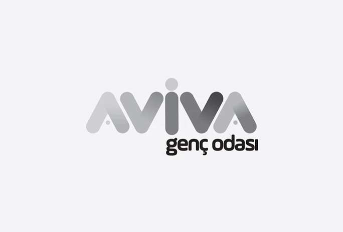 Aviva Genç Odası Logo Tasarım / Siyah Beyaz Kullanım