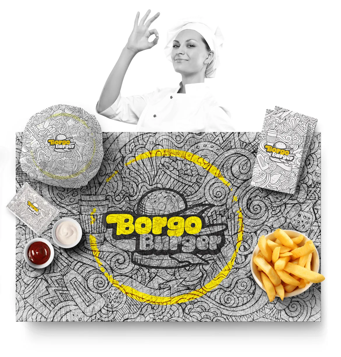 Borgo Burger Tasarım Çalışmaları