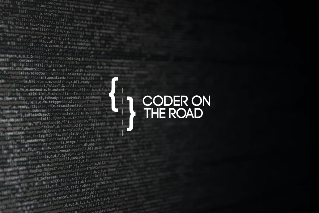 Coder On The Road Logo Tasarım / Koyu Zemin