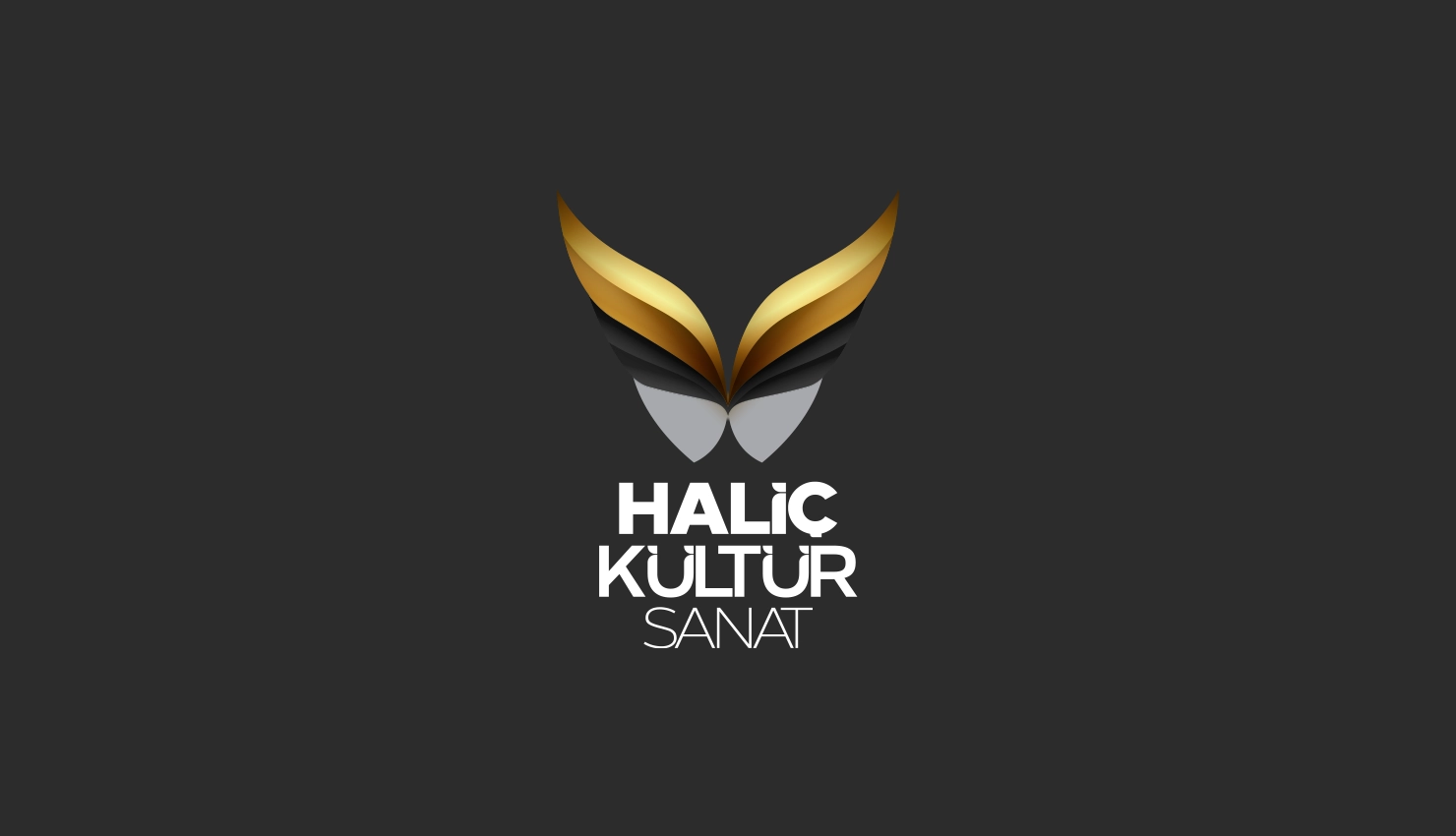 Haliç Kültür Sanat Logo Tasarım / Koyu Zemin