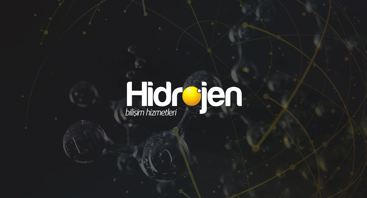 Hidrojen Bilişim Logo Tasarım / Koyu Zemin
