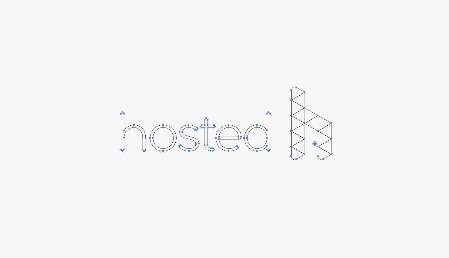 Hosted Hosting Logo / Lines