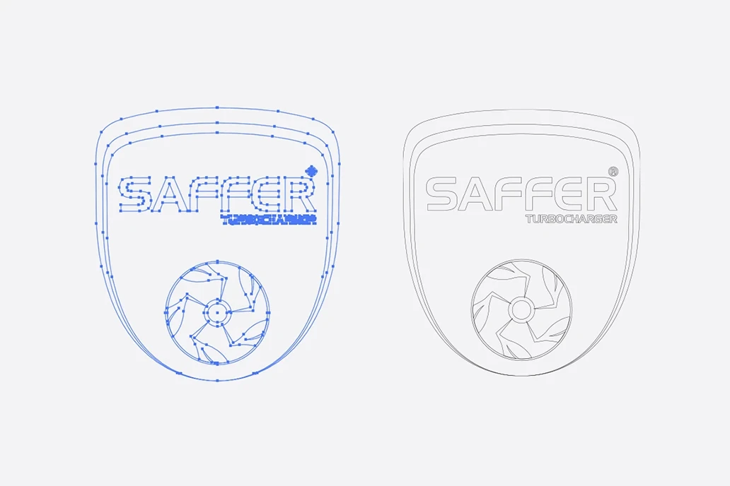 Saffer Turbo Charger Logo Tasarım / Lines