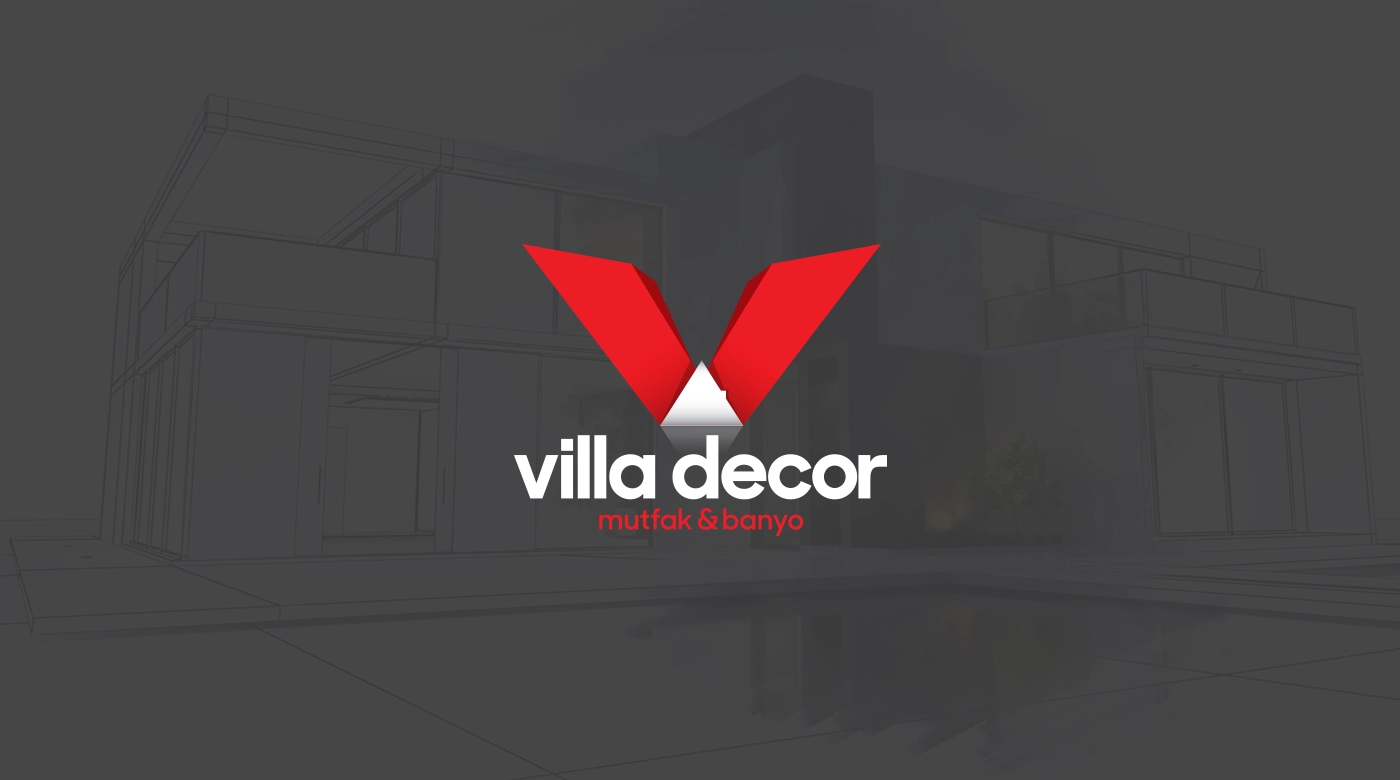 Villa Decor Mutfak ve Banyo Logo / Koyu Zemin