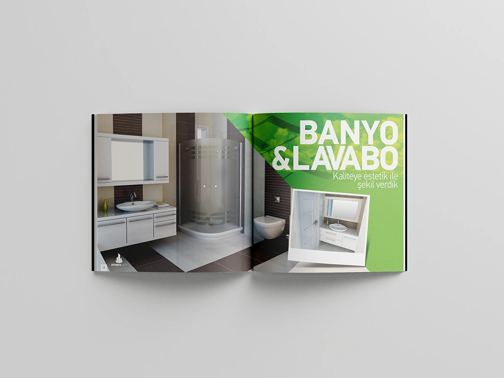 Açelya Park İnşaat Katalog Tasarımı / Banyo ve Lavabo