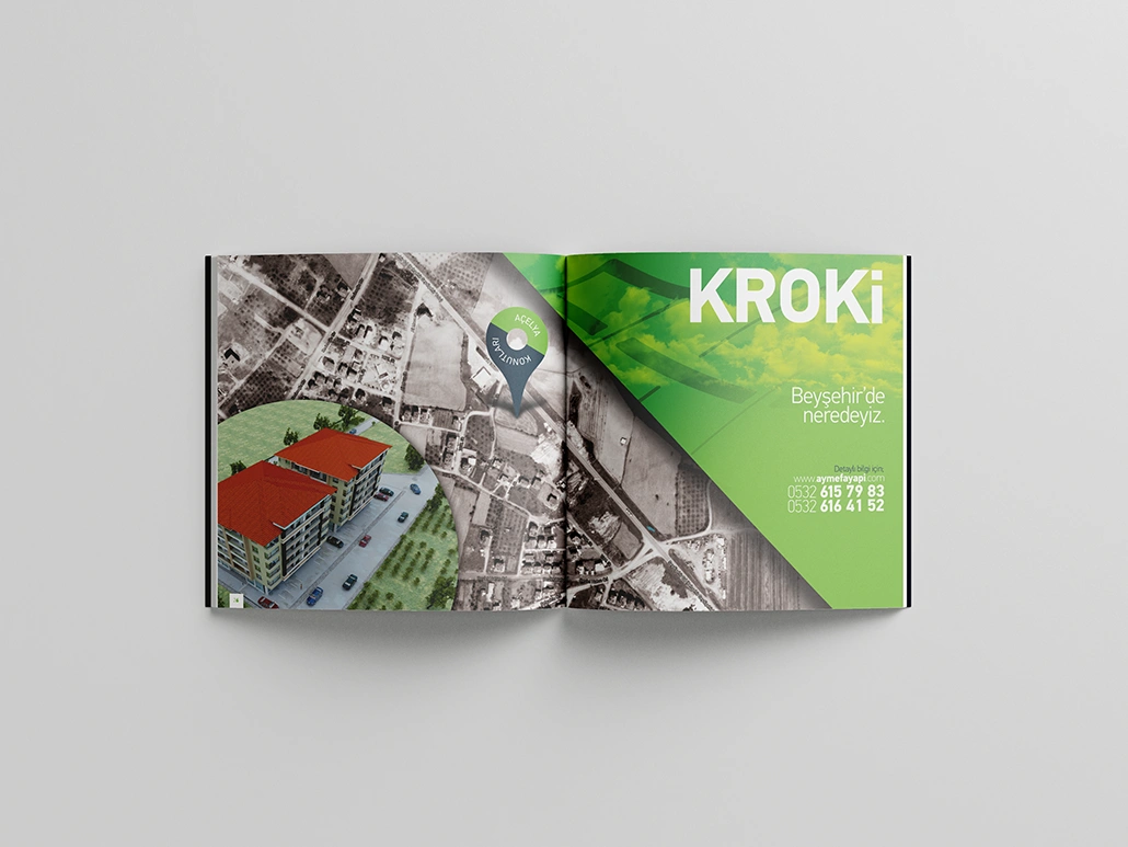 Açelya Park İnşaat Katalog Tasarımı / Proje Konum ve Krokisi