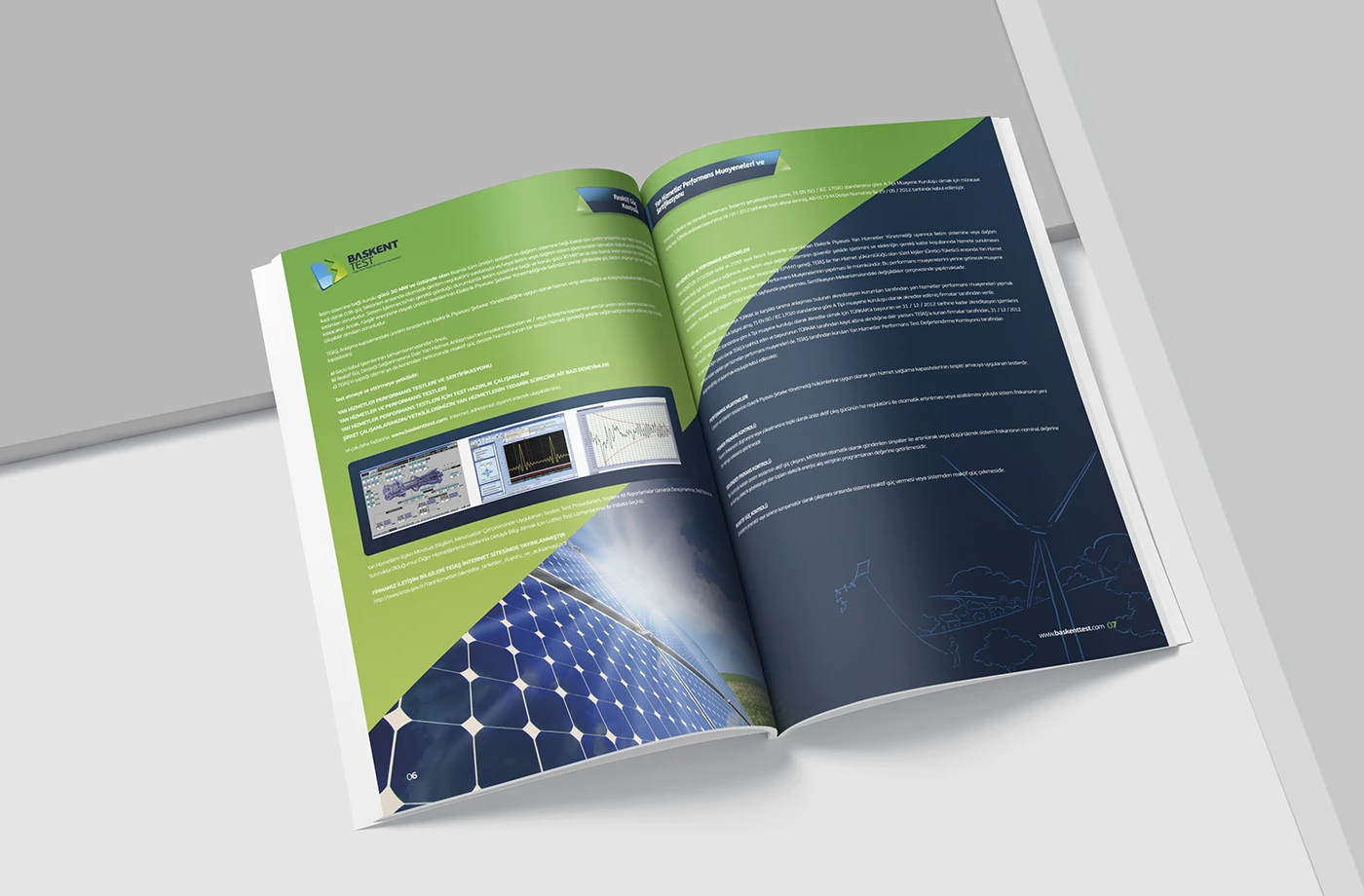 Başkent Test Elektrik ve Enerji Katalog Tasarım / Yeşil ve Güneş Enerji