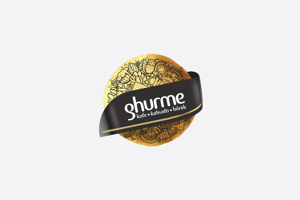 Ghurme Cafe Logo Tasarım / Renkli Versiyon