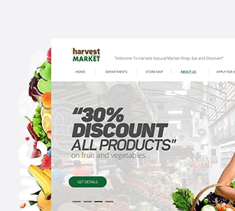 Harvest Natural Market Web UI Tasarım