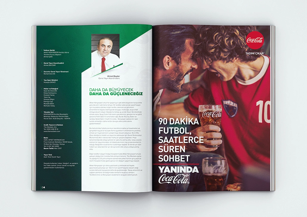 Konya Spor Dergi Tasarımı / Giriş Sayfası