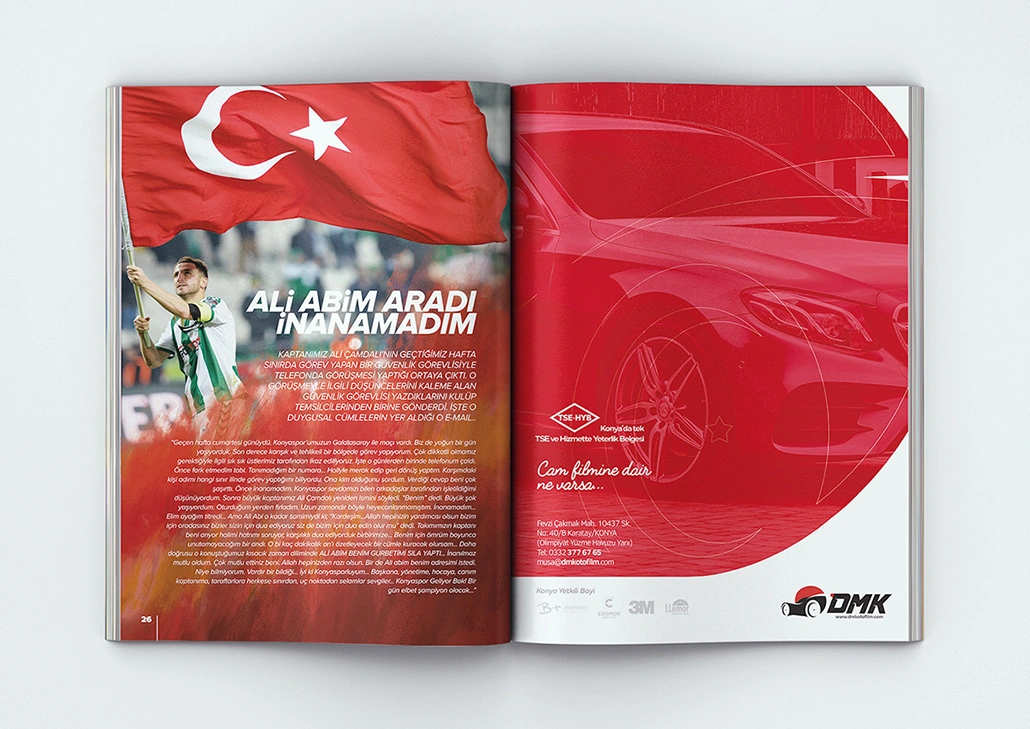 Konya Spor Dergi Tasarımı / Reklam İçeriği