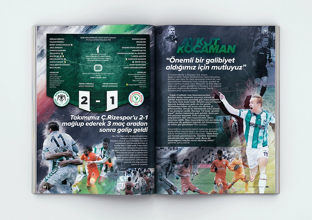 Konya Spor Dergi Tasarımı / Maç Sonucu