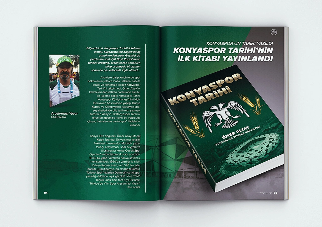 Konya Spor Dergi Tasarımı / Tarihi ve İlk Kitabı