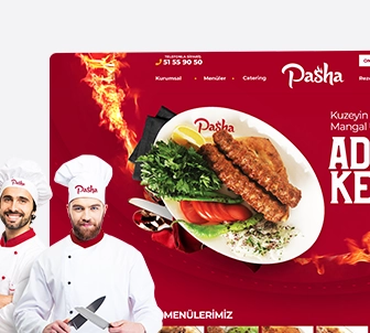 Pasha Restaurant Web Arayüz Tasarım