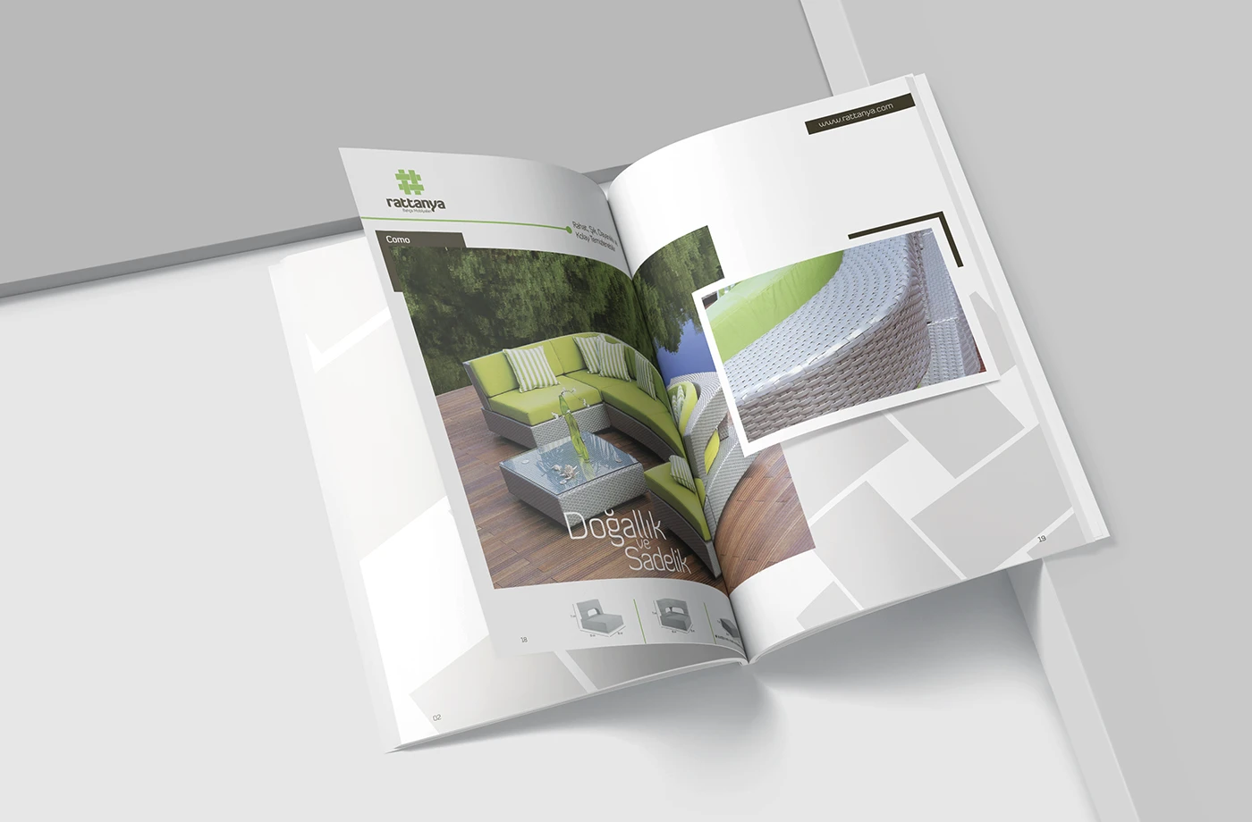 Rattanya Mobilya Katalog Tasarım / Ürün Gösterim Sayfası