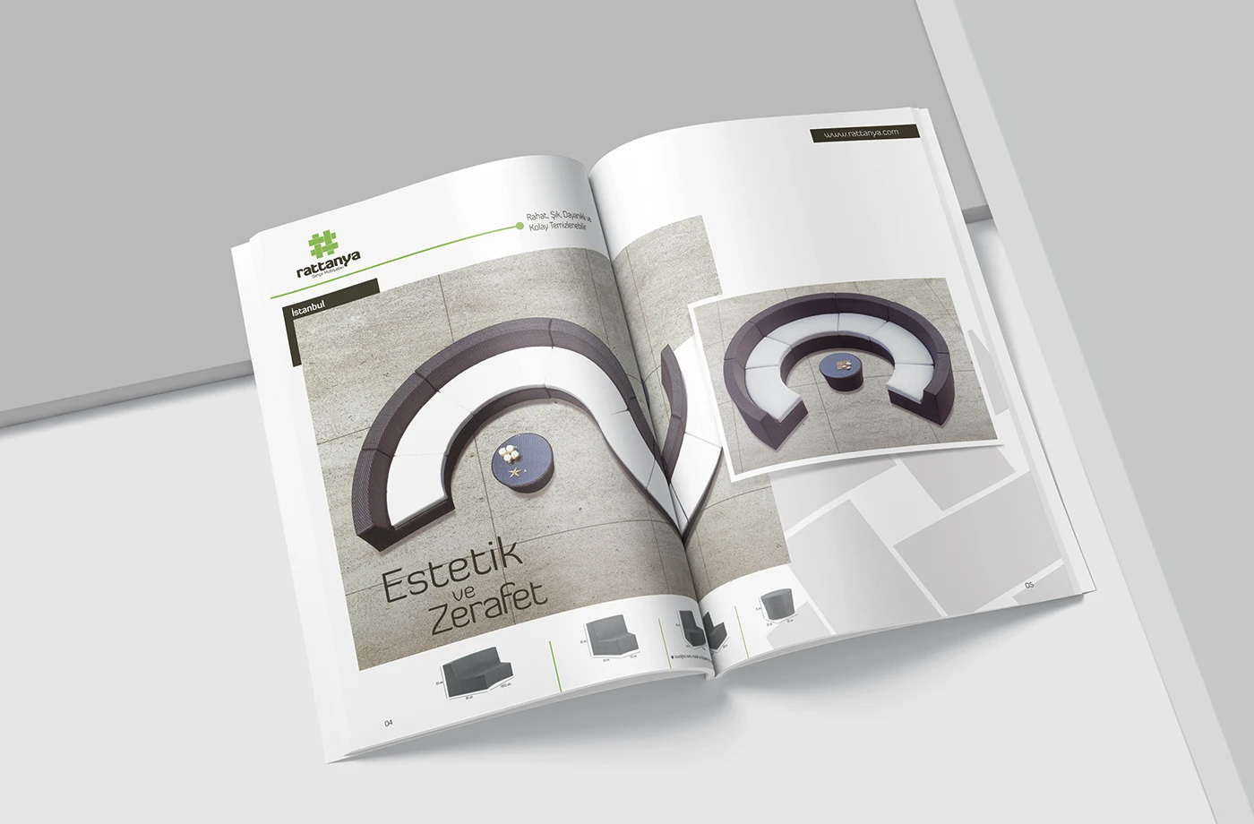 Mobilya Katalog Tasarım / Ürün Gösterim Sayfası