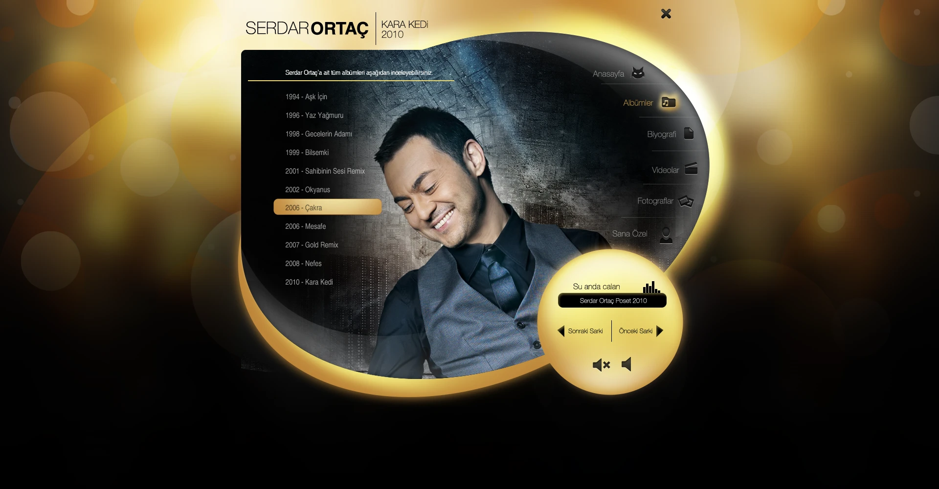 Serdar Ortaç - Müzik Player Tasarımı / Şarkı List ve Seçim Ekranı