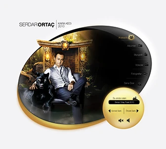 Serdar Ortaç 2010 Karakedi Albümü - Müzik Player Tasarımı