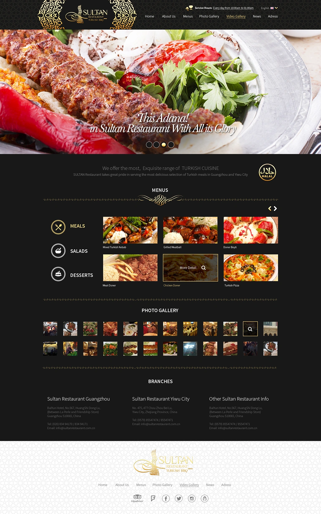 Sultan Restaurant Web Sitesi Tasarım
