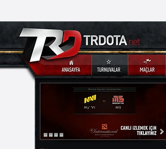 TRdota.net Turnuva Web Sitesi Arayüz Tasarım