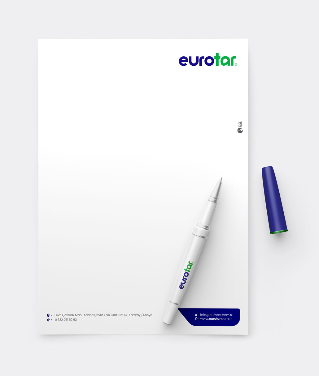 Eurotar Kurumsal Kimlik / Antetli Kağıt Tasarımı