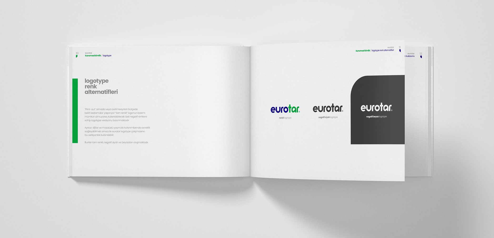 Eurotar Kurumsal Kimlik Tasarım / Logo Renk Kullanımı