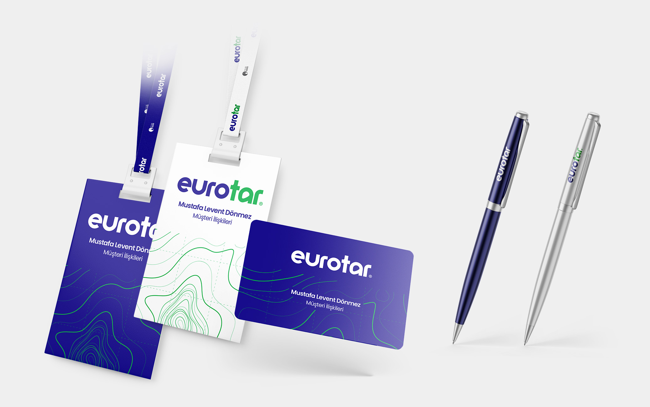 Eurotar Kurumsal Kimlik / Yaka Kartı ve Kalem Tasarımı